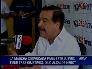 Marcha de Guayaquil tiene tres objetivos según Nebot