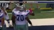 Tony Romo avoids 4 tacklers and throws a TD to Crayton