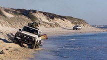 Jeep Grand Cherokee Beach Drifting with Nissan Patrol GQ