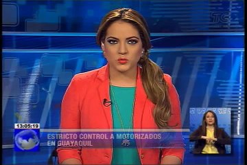 Estricto control a motorizados en Guayaquil