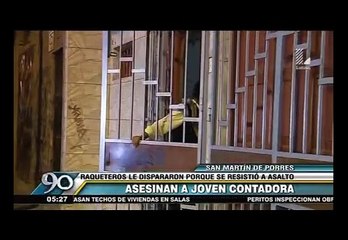 Contadora fue asesinada por resistirse al robo de su cartera