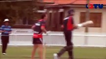 James Maloney gives cricket sledging a crack