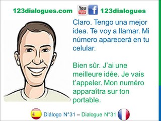 Diálogo 31 Espagnol Francés - Número de teléfono - Numéro de téléphone