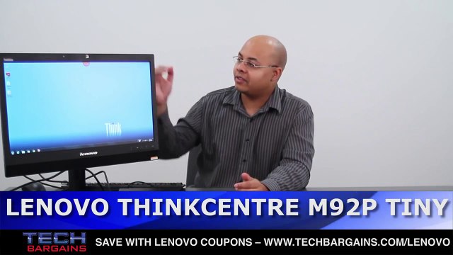 Lenovo ThinkCentre M92p Tiny Desktop and ThinkVision LT2323z Monitor Video Review (HD)