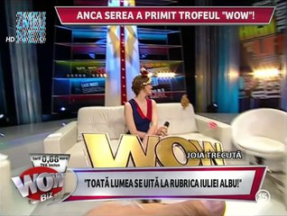IULIA ALBU - ANCA SEREA - REACTIA la TROFEUL WOW - WOWBIZ HD 28 MAI 2015 1080p