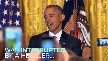 Obama To Heckler: You're In My House