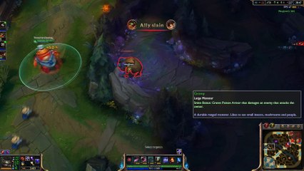 Tahm can steal jungle camps from over the wall and walk off with them. (Also scuttle crab!)