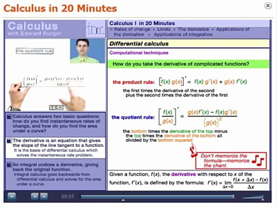 Calculus in 20 Minutes Full Video - Edward Burger