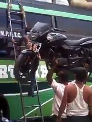 The indian with an iron neck and with an insane sense of balance. Incredible!