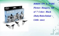BIRDS ON A WIRE Picture Hangers  Set of 7 Color Black