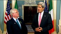 Secretary Kerry Delivers Remarks With Irish Foreign Minister Gilmore