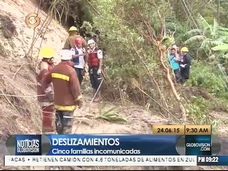 26 personas incomunicadas en Táchira por lluvias