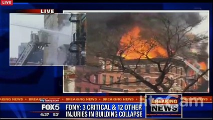 Live Video & Eyewitness Reports - East Village Manhattan Explosion Building Coll