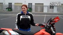 ACTING OUTLAWS - Tricia Helfer and Katee Sackhoff Testing and Training for The LA La Ride