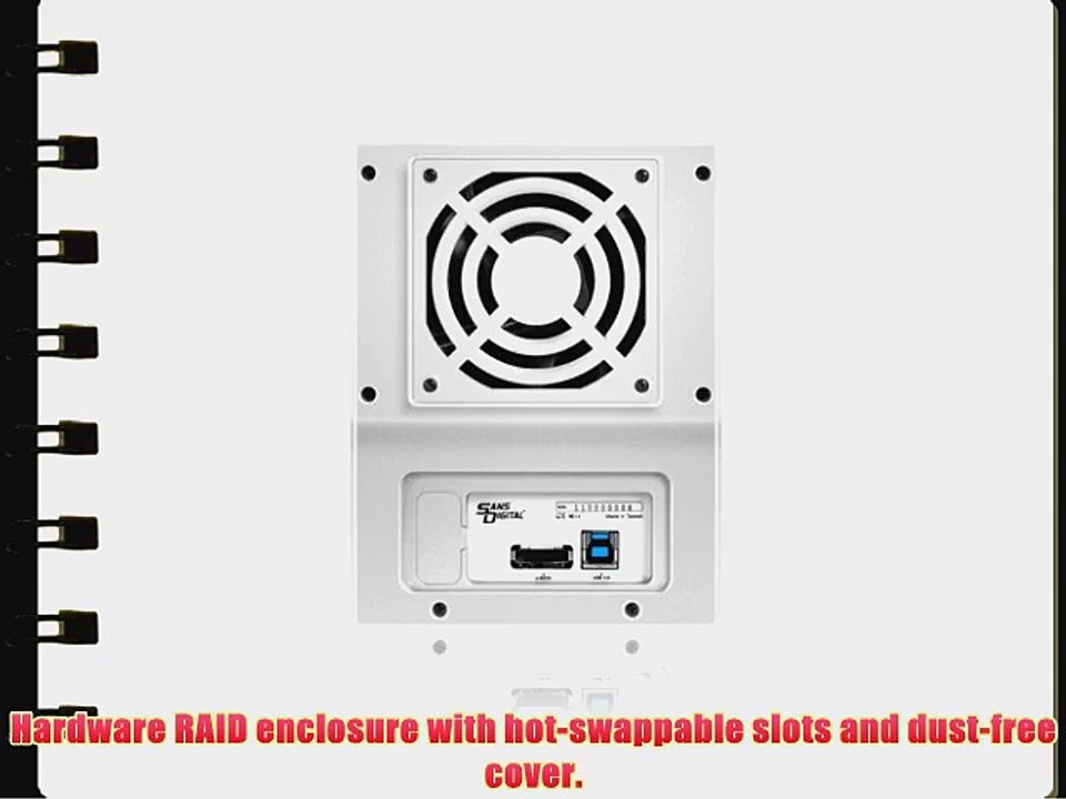 Sans Digital MobileSTOR MS4UT  4 Bay USB 3.0/eSATA Hardware RAID 5 Tower (Silver)