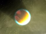 Giant GAS EXOPLANET Orbiting Near Star Beautiful Animation