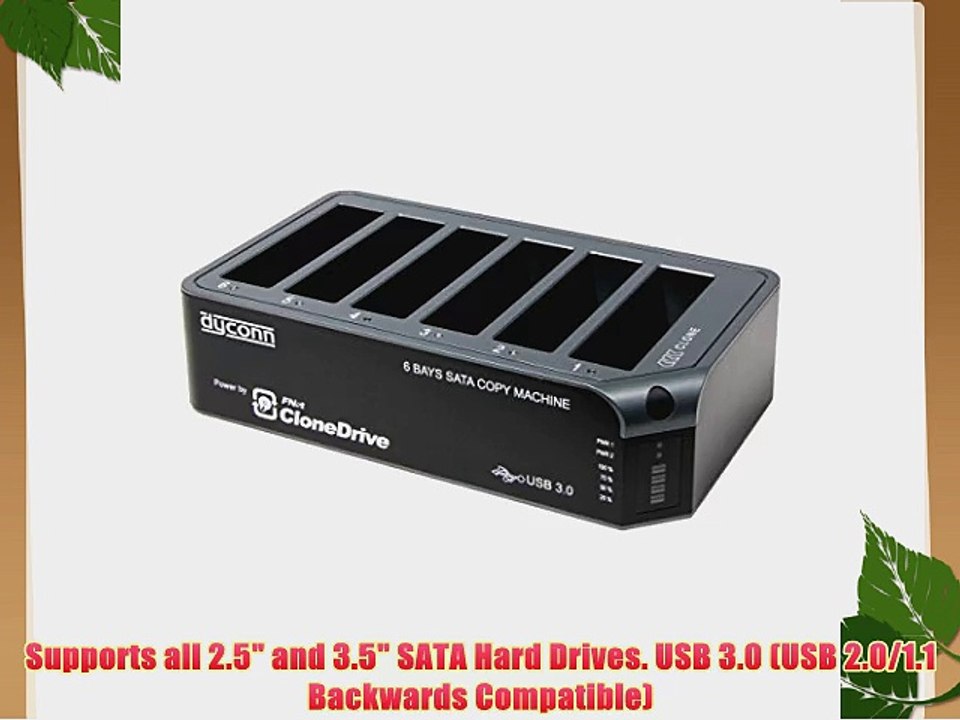 Dyconn Dubbler Dock Pro  USB 3.0 6-Bay 1:5 Hard Drive Duplicator 2.5/3.5-Inch HDD with HDD