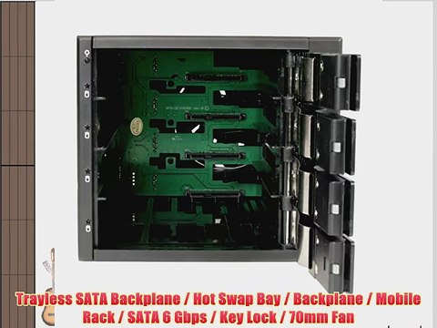 StarTech.com 4 Drive Bay Aluminum Trayless Hot Swap Mobile Rack Backplane with Fan and Lock