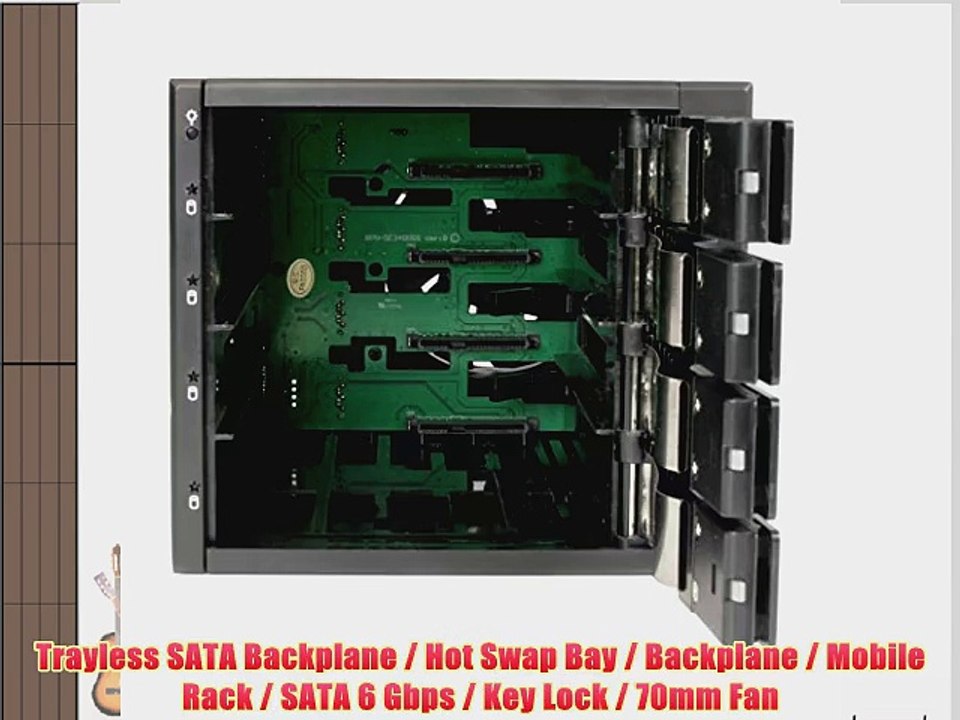 StarTech.com 4 Drive Bay Aluminum Trayless Hot Swap Mobile Rack Backplane with Fan and Lock
