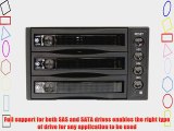 StarTech.com Hot Swap SATA/SAS Backplane RAID Bays - 3 Hard Drive Mobile Rack - 3 Drive SAS