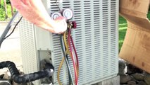 How to install and bleed the air conditioner gauge set