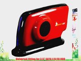 Hornettek Hover U2S (Red) 3.5 External Enclosure SATA I/II/III to USB2.0 w/ Dual 50mm Fans