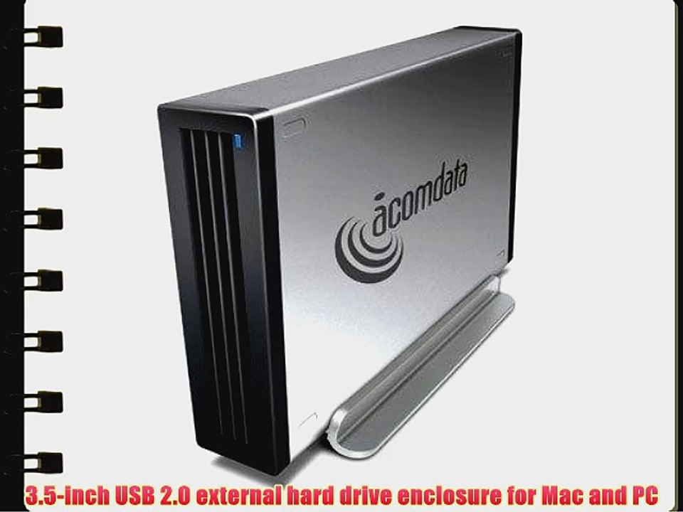 AcomData USB 2.0 3.5-Inch IDE/EIDE Hard Disk Enclosure HDEXXU2E3 (Silver)