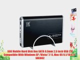 SSK Mobile Hard Disk Box SATA 9.5mm 2.5 inch USB 2.0 Compatible With Windows XP /Vista/ 7/