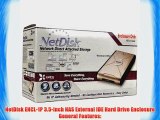 NetDisk ENCL-1P 3.5-Inch USB and NDAS Ethernet Hard Drive Enclosure for IDE Hard Drive