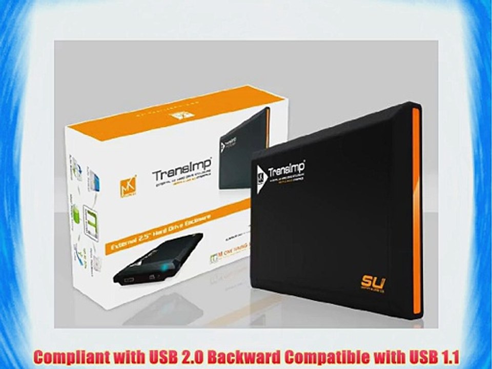 MUKii eSATA and 2.5-Inch TransImp USB 2.0 Interface Hard Drive Enclosure TIP-230SU-BK