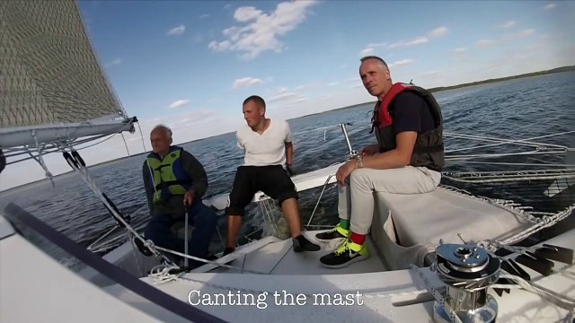 NEW foiling trimaran, CATRI 25. Test sailing, Latvia.