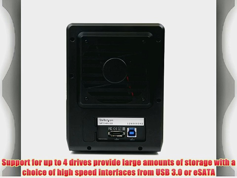StarTech.com 4 Bay External Hard Drive Array RAID Tower with eSATA USB 3.0 Enclosure (SAT3540U3ER)