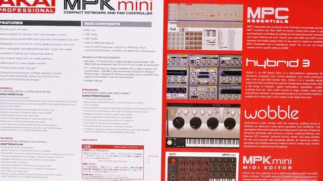 Akai Professional MPK MINI MKII 25-Key Ultra-Portable USB MIDI Keyboard and Pad 59679
