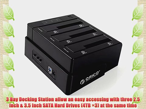 ORICO 6638US3-C 3 Bay USB 3.0 Hard Drive duplicator dock for 2.5 and 3.5-inch SATA Hard Drive
