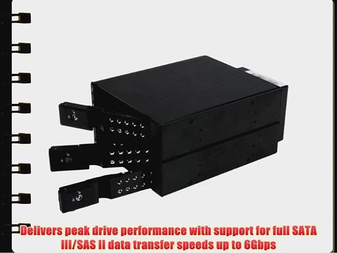 StarTech.com 3 Drive Bay Aluminum Trayless Hot Swap Mobile Rack Backplane with Fan and Lock
