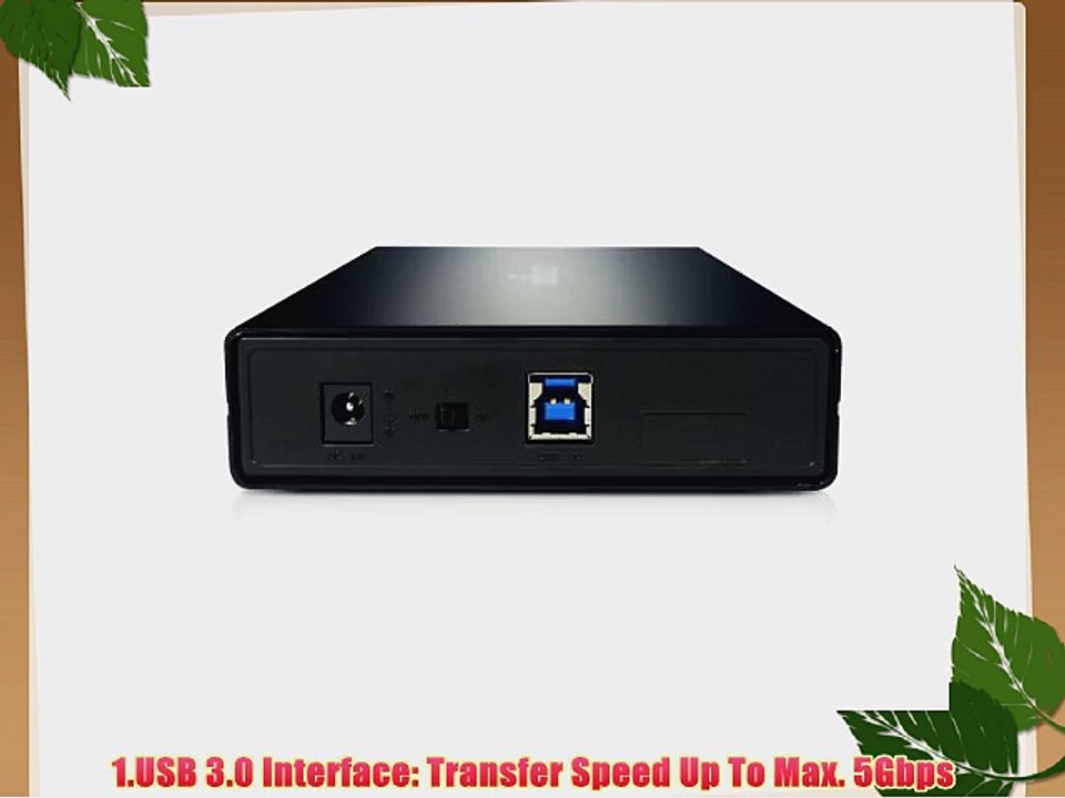 Archgon MH-3231-U3 3.5 SATA to USB 3.0 Hard Drive Aluminum Enclosure Optimized for SATA III