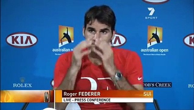 Australia Open 2011 SEMIFINALS - Roger Federer Interview after losing to Novak Djokovic
