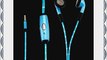 WolVol In-Ear Headphone Earphones with Microphone LED Flashing Lights (BLUE) Syncs with the