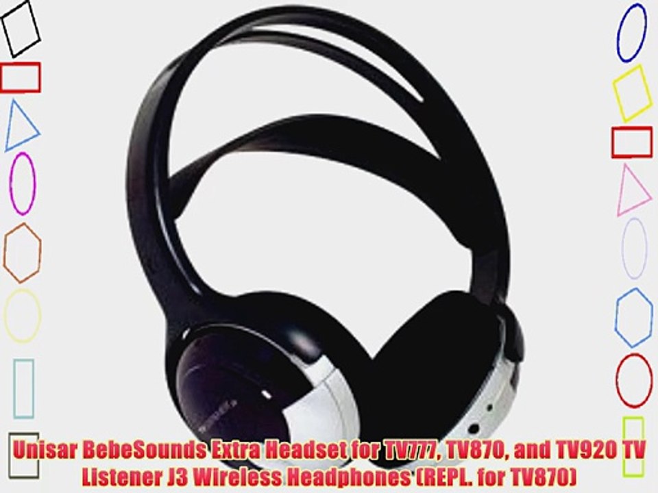 Unisar BebeSounds Extra Headset for TV777 TV870 and TV920 TV Listener J3 Wireless Headphones
