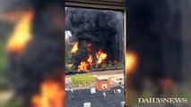 RAW: Major fire, explosion after train carrying crude oil derails in Lynchburg, Virginia