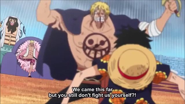 Luffy And Law VS Doflamingo RED HAWK!! - One Piece