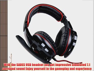 Vktech SADES Gaming Headset Retractable Mic Surrounding Sound (SA-903 Black)