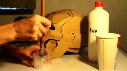 #31: Iron Man Mark 42 Helmet DIY 5/8 - Soften, Harden Cardboard