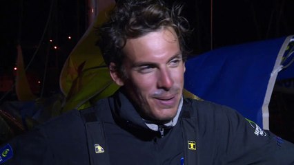 Arrivée de Charlie Dalin "Je ne peux pas me permettre de ne pas être content !"