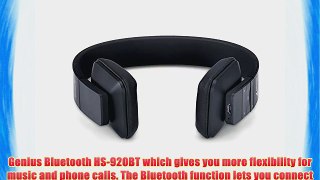 Genius HS-920BT Bluetooth 4.0 Headband Headset Black (HS-920BT Black)
