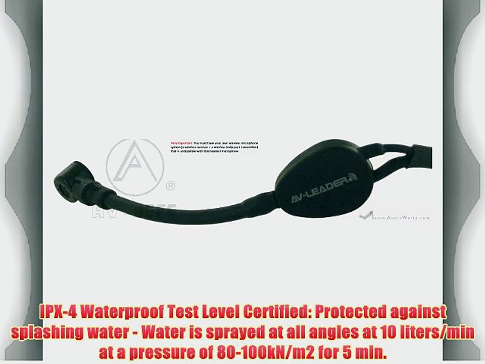 AV-Leader AVL620 Professional Water Resistant Headset Microphone for Sennheiser Wireless Systems_
