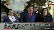 Presidente Chávez inicia visita de trabajo en Argentina