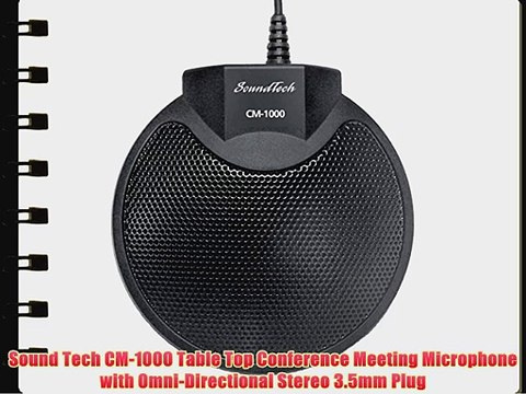 Sound Tech CM-1000 Table Top Conference Meeting Microphone with Omni-Directional Stereo 3.5mm