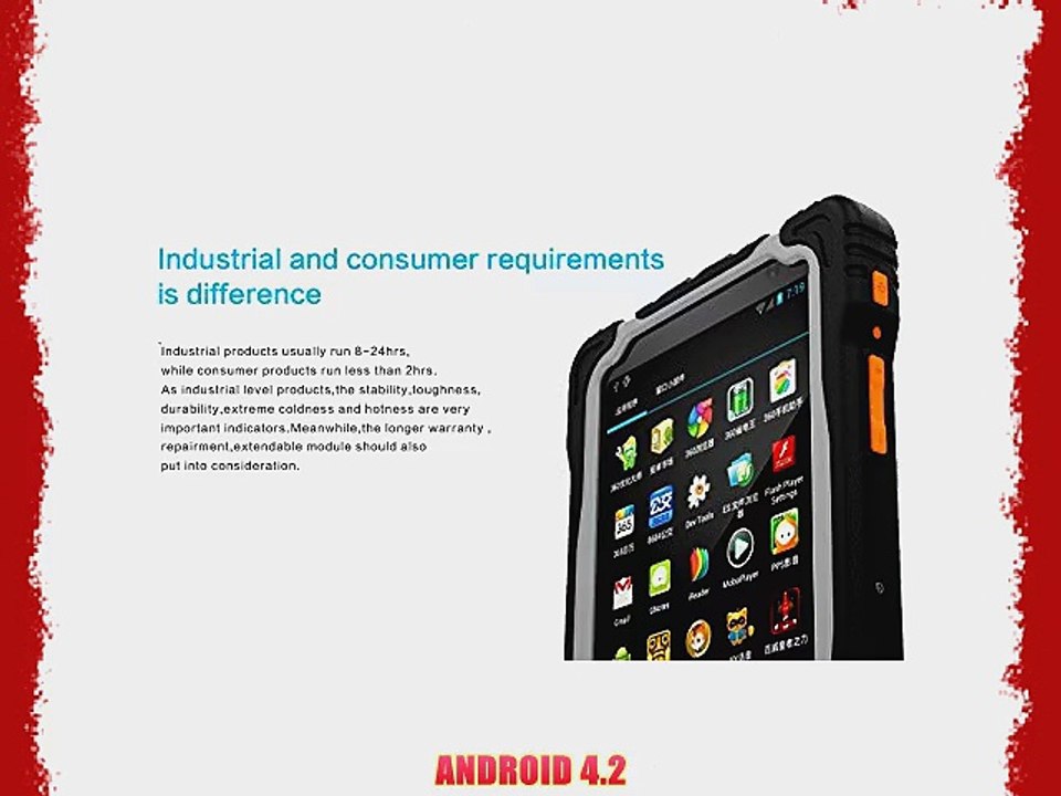 T70 t70h HUGE ROCK Android Quadcore Rugged Tablet Ip65 - Pac Supplies Usa