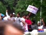 AAP protest outside Smriti residence